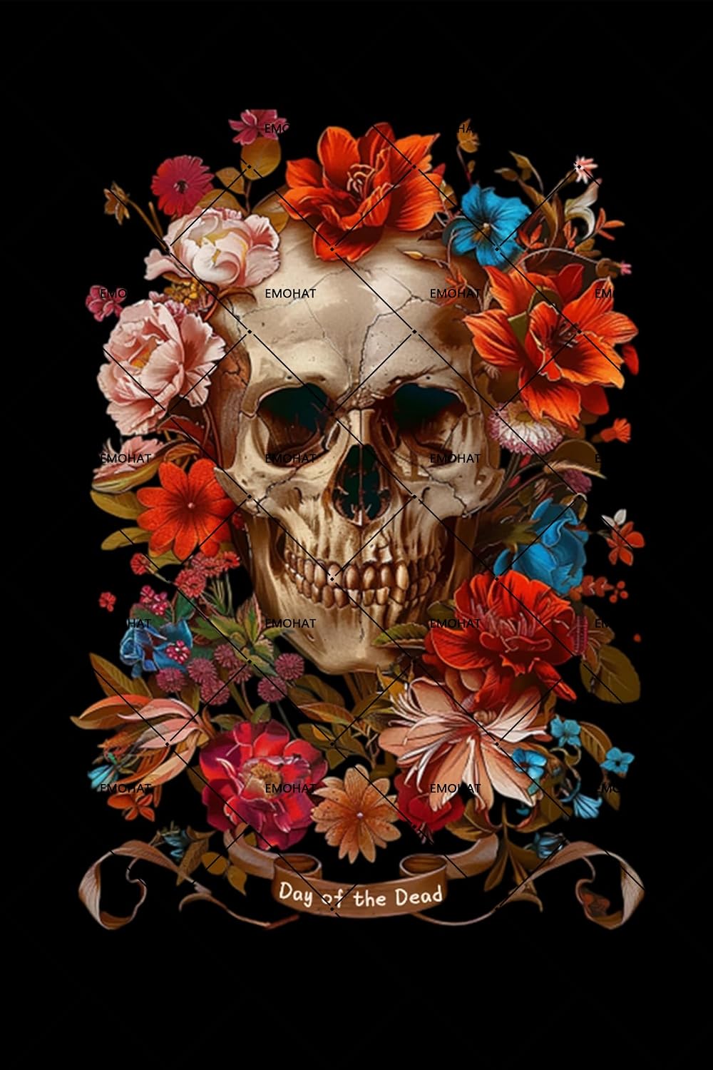 Halloween Skeleton Decoration - Placa de Metal EMOHAT com Crânio,