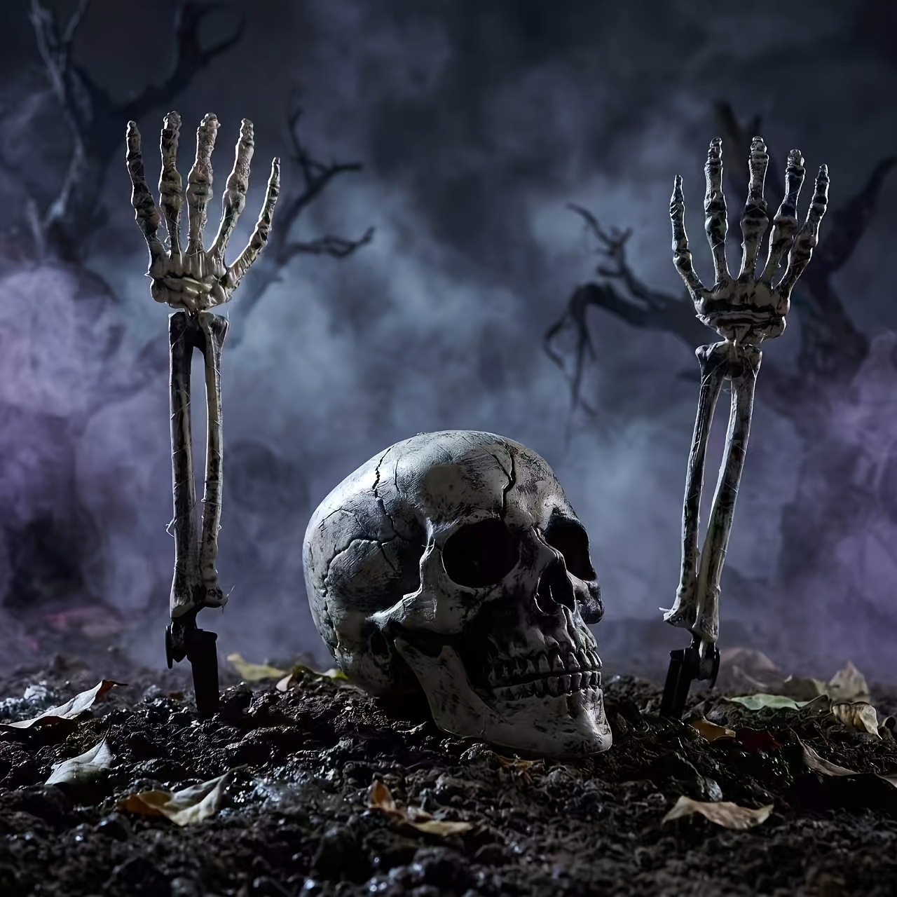 Halloween Skeleton Decoration - Conjunto de 3 peças para decoração