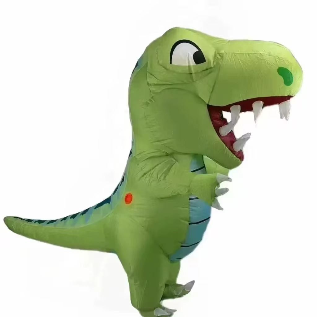 Halloween Costume Adult - Fantasia Inflável de Dinossauro Cabeçudo Adulto,