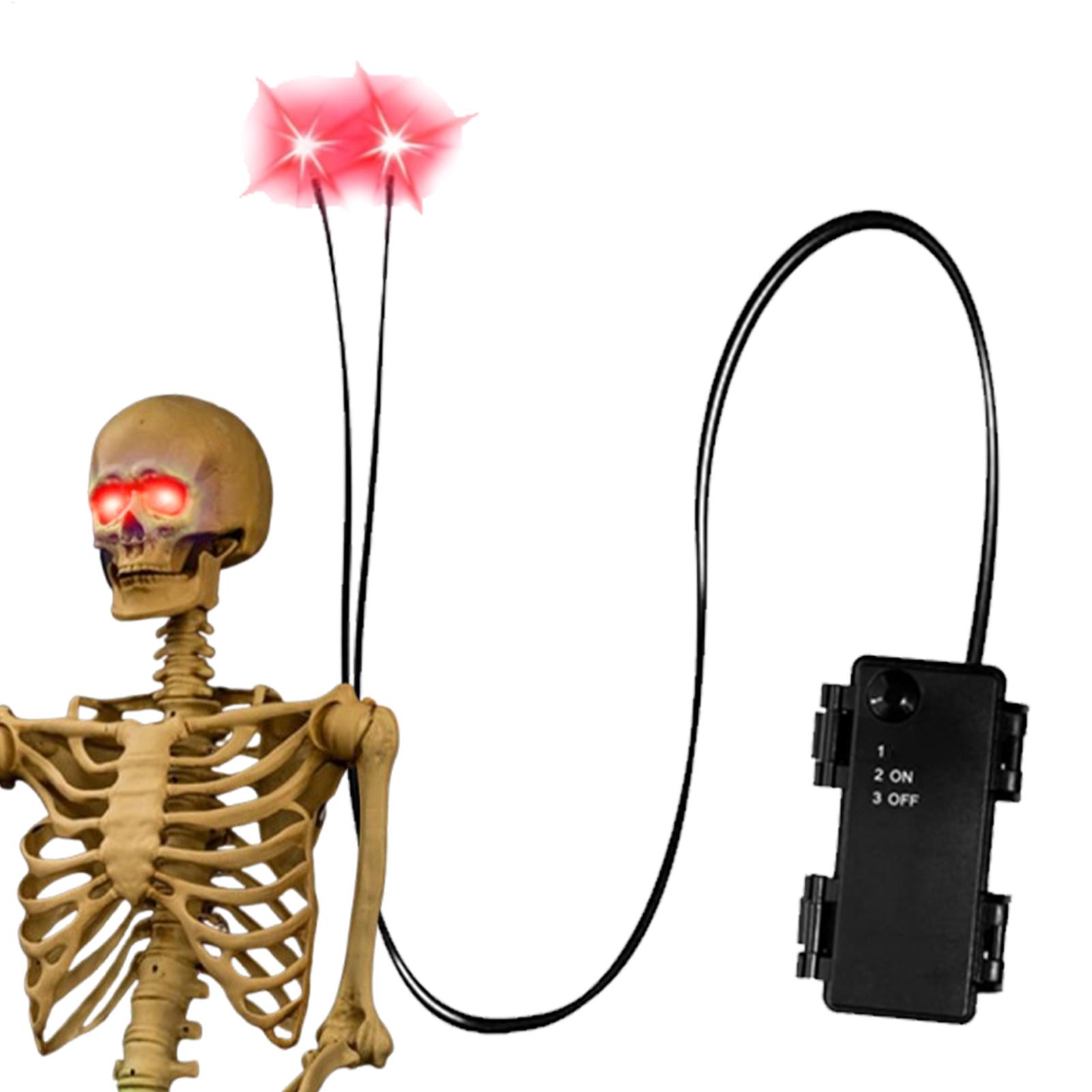 Halloween Pumpkin Decor Led - Olhos de Esqueleto LED Brilhantes de