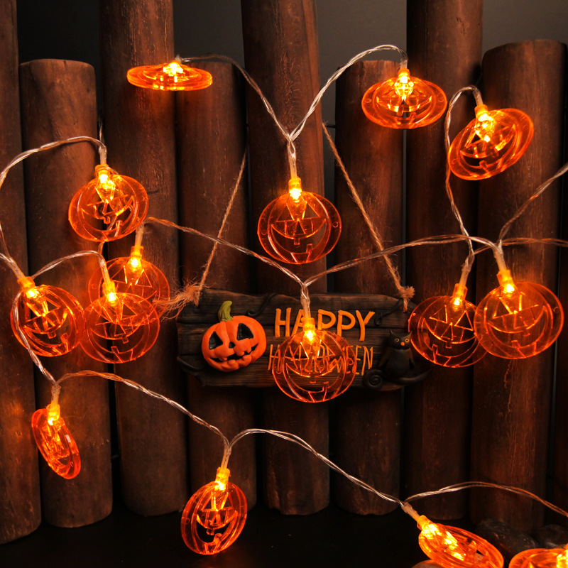 Halloween Led String Lights Orange - Luzes de cordão de abóbora vazada