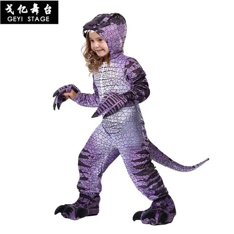 Halloween Costume Kids - Fantasia de Halloween Raptor Roxo, Novo