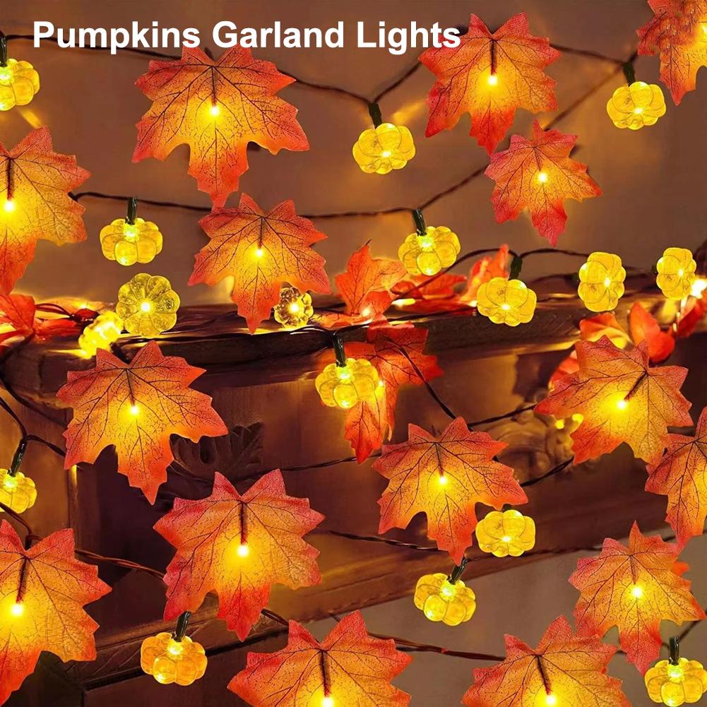 Halloween Pumpkin Decor Led - 10 LEDs Luzes de Cordão de
