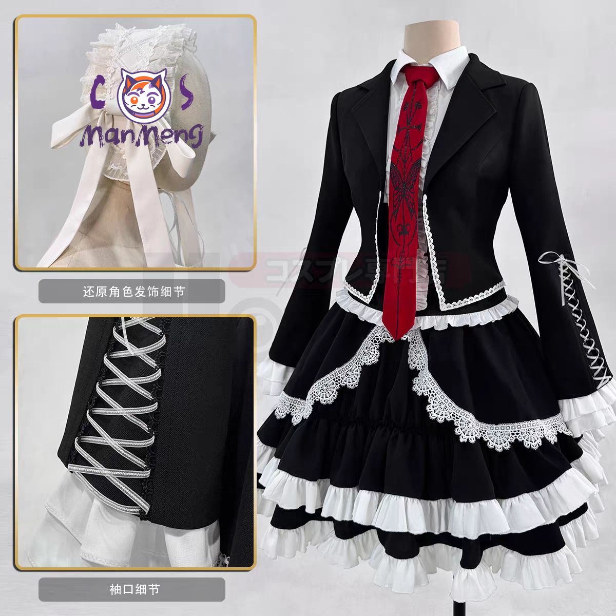 Novo Traje de Cosplay Gótico d - Halloween Costume Kids avaliação e preço
