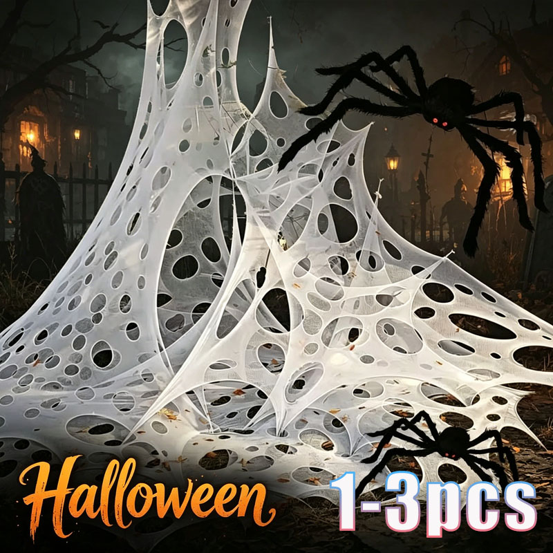 Tela de teia de aranha artific - Spider Web Halloween Decoration avaliação e preço