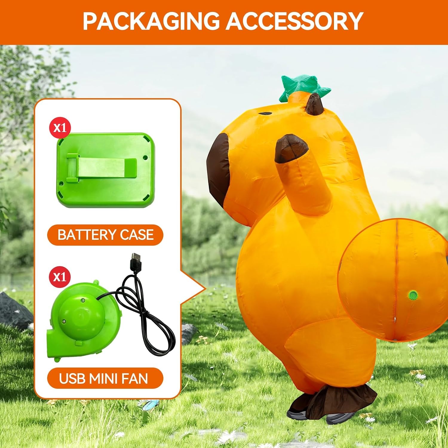Fantasia Inflável de Capivara  - Halloween Costume Adult avaliação e preço