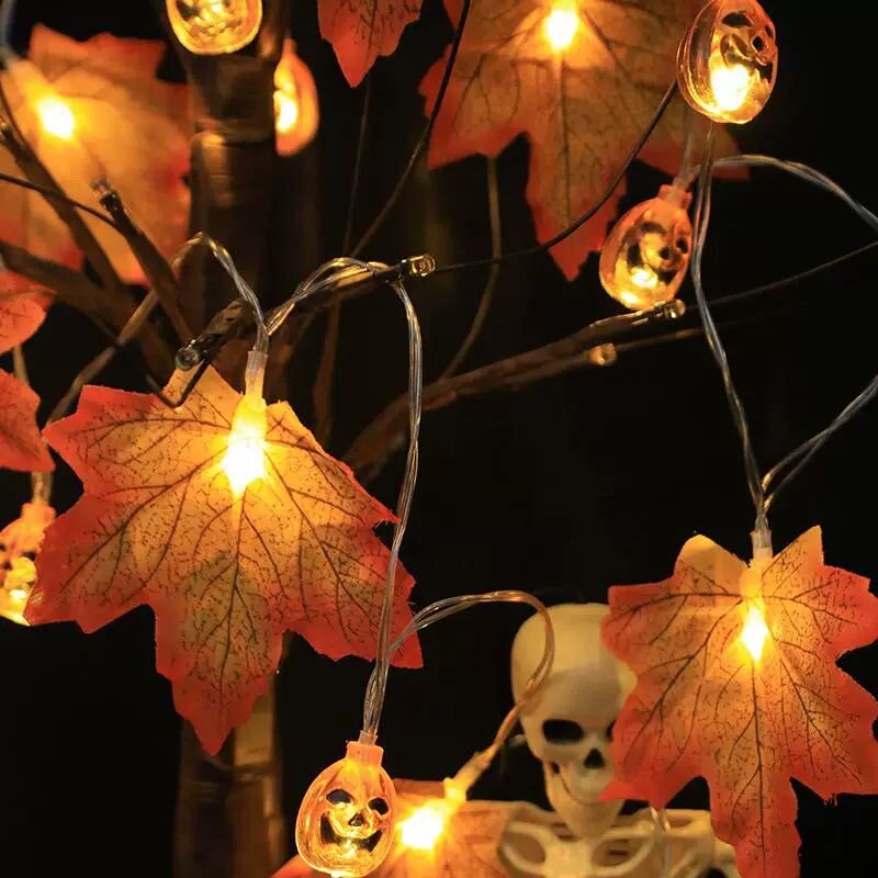 1PC Luzes de Cordão LED de Hal - Halloween Led String Lights Orange avaliação e preço
