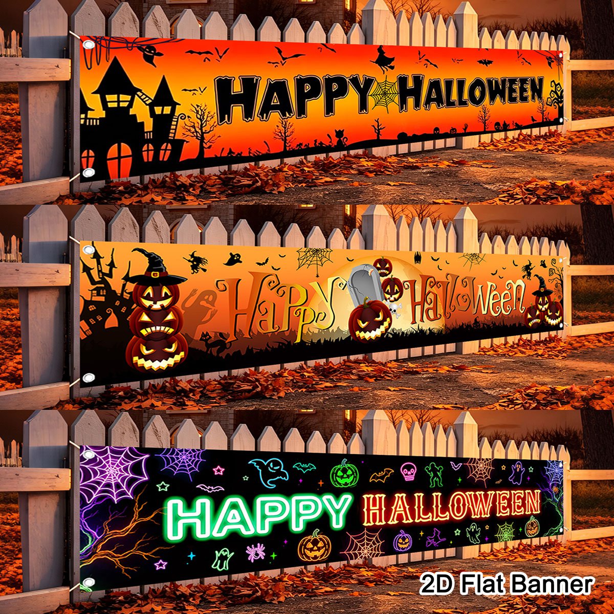 1 unidade Banner Feliz Hallowe - Pumpkin Lantern Halloween avaliação e preço