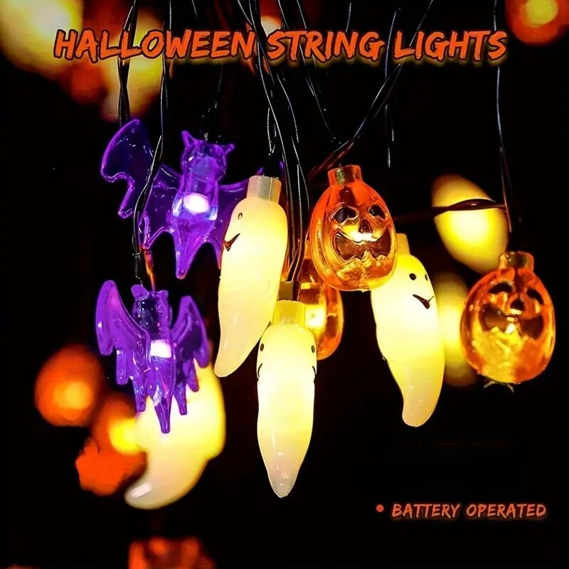 Luzes de Cordão LED de Hallowe - Halloween Led String Lights Orange avaliação e preço