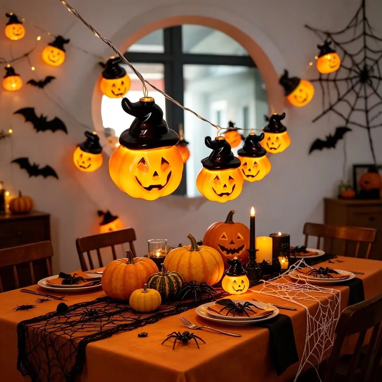 Luzes de Cordão de Fadas com A - Halloween Led String Lights Orange avaliação e preço