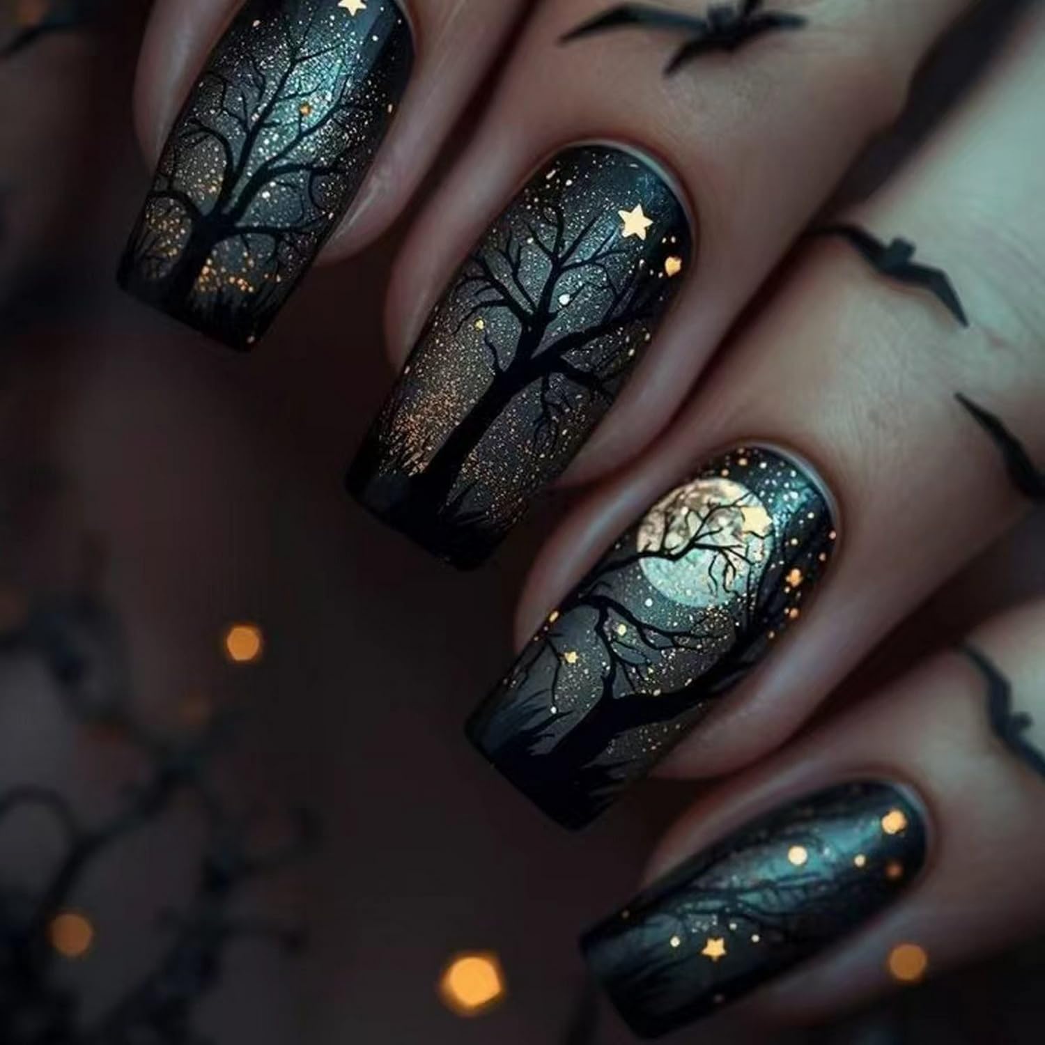 Unhas Postiças de Halloween, U - Spider Web Halloween Decoration avaliação e preço