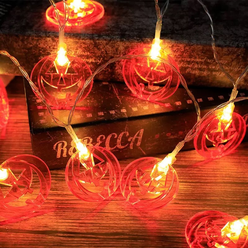 Luzes de cordão de abóbora vaz - Halloween Led String Lights Orange avaliação e preço