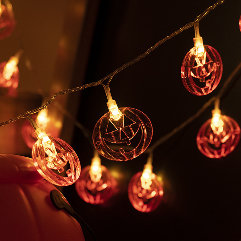 Luzes de cordão de abóbora vaz - Halloween Led String Lights Orange avaliação e preço