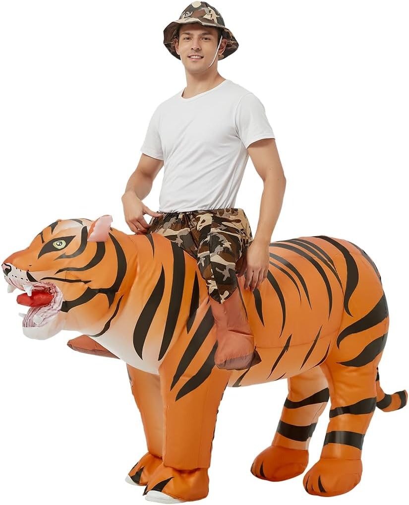 Fantasia de tigre insuflável p - Halloween Costume Adult avaliação e preço