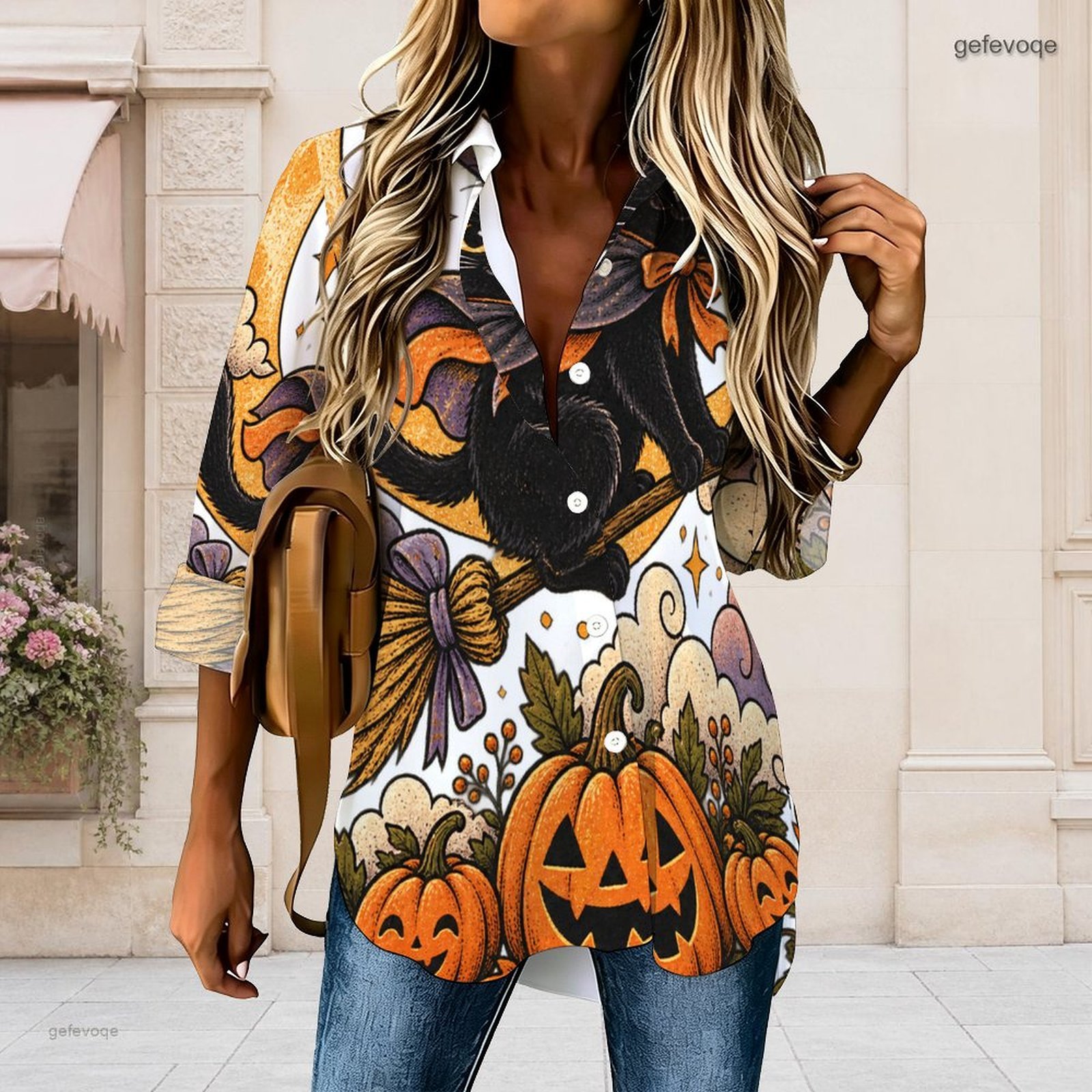 Camisa feminina com estampa de - Pumpkin Lantern Halloween avaliação e preço