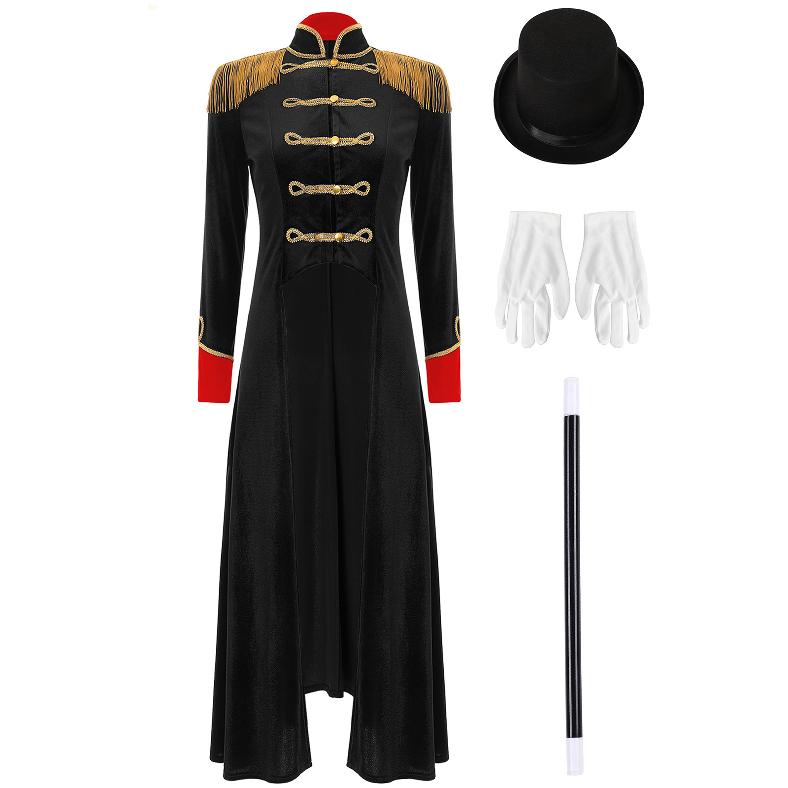 Traje de cosplay de cauda long - Halloween Costume Adult avaliação e preço